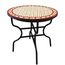 Marocain Table en Mosaïque Table de Jardin Table à Manger Jardin Maroc Ronde