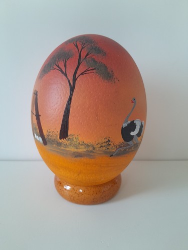 Oeuf autruche peint la - d'autruche, à