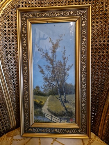 Peinture sur verre - sur, encadrée