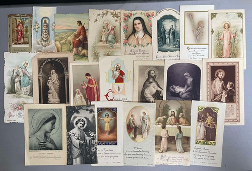 Lot images pieuses - 20, diverses