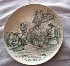 Ancienne assiette publicitaire magasin cordonnerie Marty Marseille Choisy HB