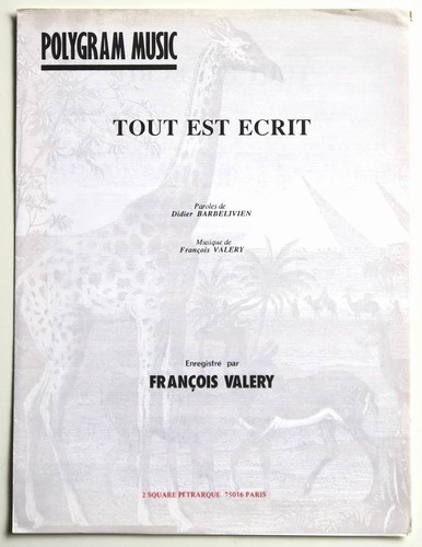 Partition vintage sheet music