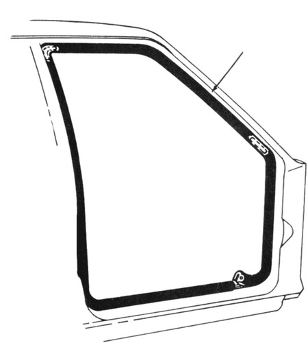 Mustang door weatherstrip all - door,