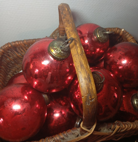 Ancienne boule eglomisée - boule, /