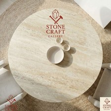 Table Basse Ronde En Travertin