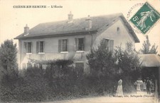 Old postcard 74 CHENE EN SEMINE L'ECOLE (animated postcard HAUTE SAVOIE