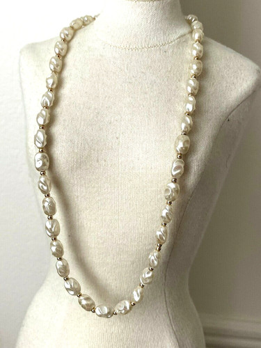Collier vintage fausse perle