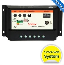 Régulateur de charge solaire 10A 12V/24V – Contrôleur pour panneau solaire