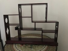 NETSUKE WOOD SHELF SUPPORT BASE MINIATURE VASES CHINA CHINESE ASIA JAPAN