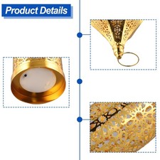 Lanterne marocaine en fer creux doré Ramadan décoration maison ornements lumin