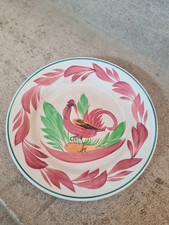 assiette fleurie , décor coq