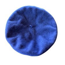 Wool Basque Beret Hat Vintage Style Soft Warm Solid Color Retro Fashion Blue