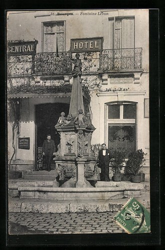 Cpa bourges fontaine - bourges,,
