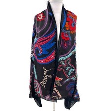 Desigual Foulard Sunset Paisley Scarf wrap boho wearable art