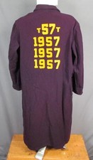 Vintage 1957 US Naval Academy Tennis Ceremony Robe Purple Wool Flannel USNA Nice