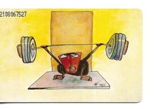 RARE / PHONE CARD - WEIGHTLIFTING: MUSCLE ART BODYBUILDING / PHONECARD