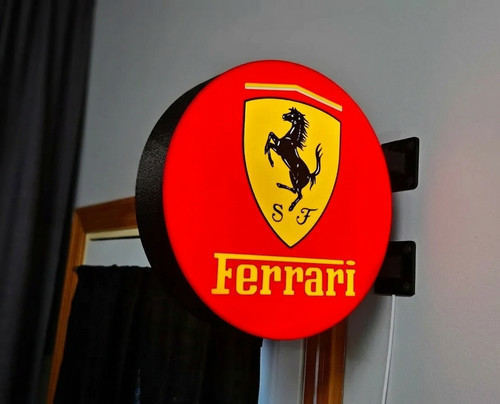 Enseigne lumineuse ferrari led - enseigne,