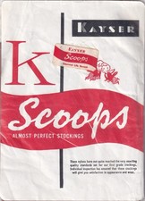 Bas nylon couture KAYSER Cappuccino. T 3/4 - 9½/10. UK Fully Fashioned Stockings