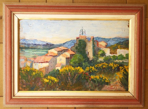 Tableau ancien village - :,