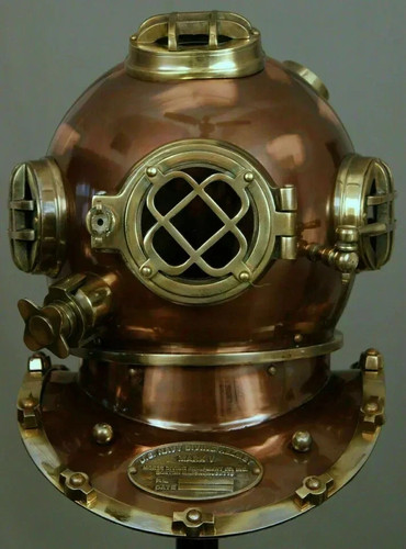 Casque plongée ancien en - ancien,