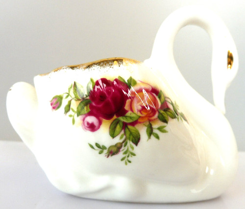 Cygne porcelaine anglaise - porcelaine,