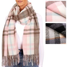 Echarpe Pashmina Cahmirillo Carreaux Etole Châle Foulard Femme 70x200  cm Hiver