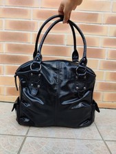 Sac à main femme verni noir
