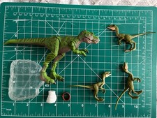 Jurassic Park Amber Collection Baby T-Rex Juvenile Complete W/ 3x Compys Rare
