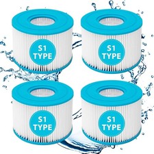 4 Pack Type S1 Spa Filters for All Intex PureSpa 28429E, 28403E, 28407E,...