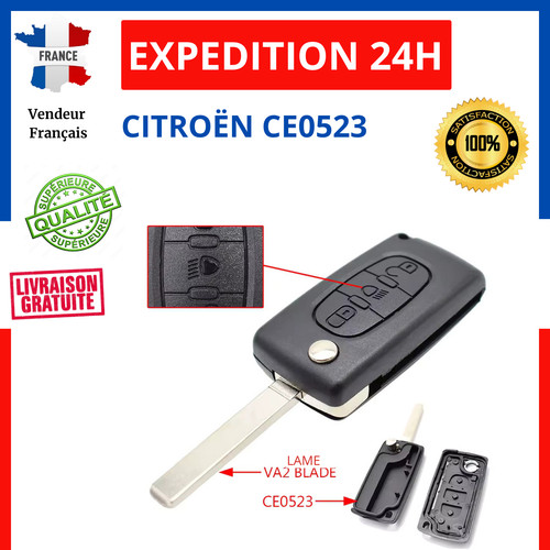 Coque clé plip citroën - coque,