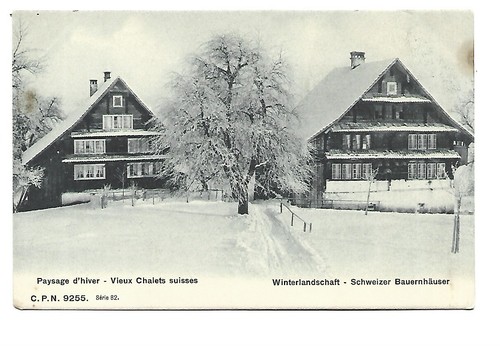 Suisse paysage hiver vieux - ,