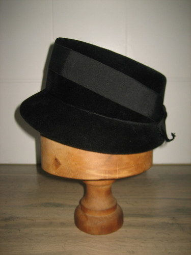 Ancien chapeau feutre velours - feutre,