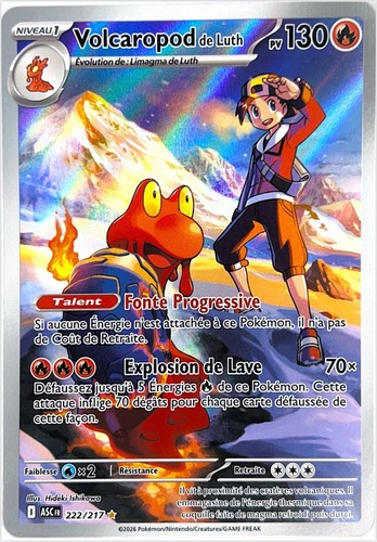 Carte pokemon volcaropod - carte, de