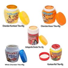 Pack combiné de 5 à 40 Gms Hari Darshan Chandan Tika, bois de santal pour le ...