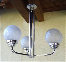 ART DECO SUSPENSION CHROME FRAME BALL GLASSES MULLER LUNEVILLE BROTHERS