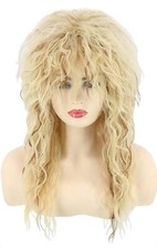 Toposplay 80s Perruque pour homme et femme Mullet Halloween Costume Rocker pe...