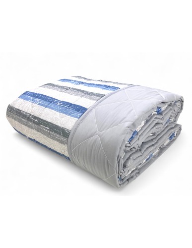 Couette rayée bleue - rayée,