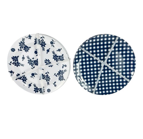 Melamine blue flowers - melamine, (4)