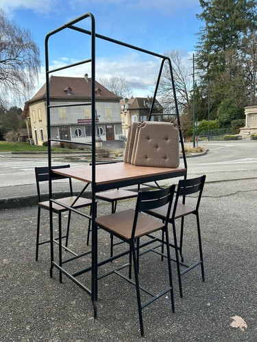 Table haute avec chaises et - chaises,