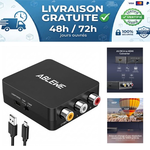 Convertisseur rca vers hdmi - convertisseur,
