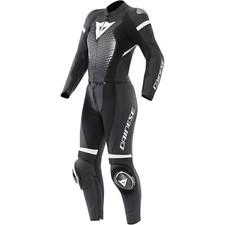 Combinaison En Cuir De Moto 53S=44 Femme Courte - Dainese Fulminea - Noir-Blanc