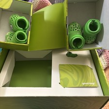 Limited Edition CROCS for DOGS Green Slime SMALL Bark Box Pet Dog Boots