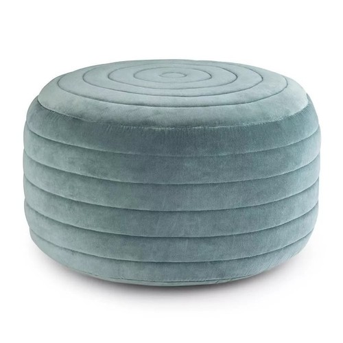 Simplihome round velvet pouf - round,