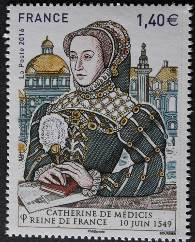 Timbre france catherine de - timbre,