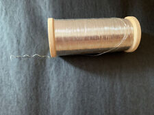 Mercerie ancienne, grande bobine, fil argent
