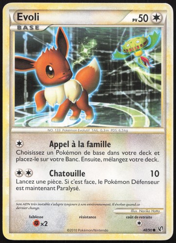 Carte pokémon evoli 90 - evoli, 48/90