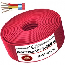 Câble de télécommunication d'alarme incendie 5-250 m J-Y(ST) Y 2X2X0,8RT