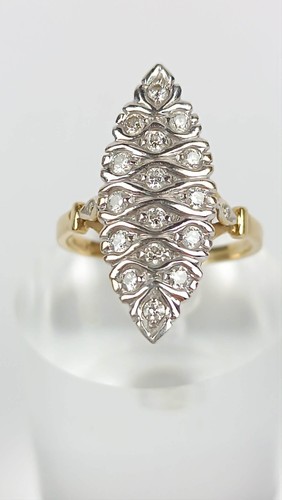 Bague marquise or jaune - t,