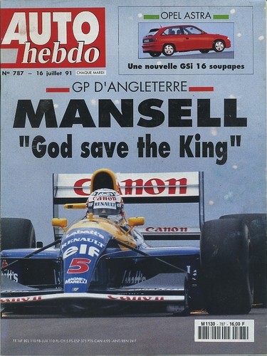 Auto hebdo 787 07 1991 - hebdo, 16/07/1991