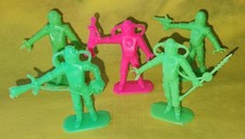 5 ALIEN  lot - COMANSI vintage SPACE FIGURES rare Plastic soldiers SPAIN España